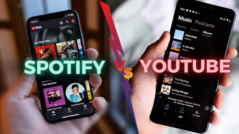 So sánh Youtube Music và Spotify