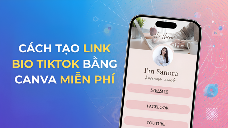 tạo link bio TikTok bằng Canva