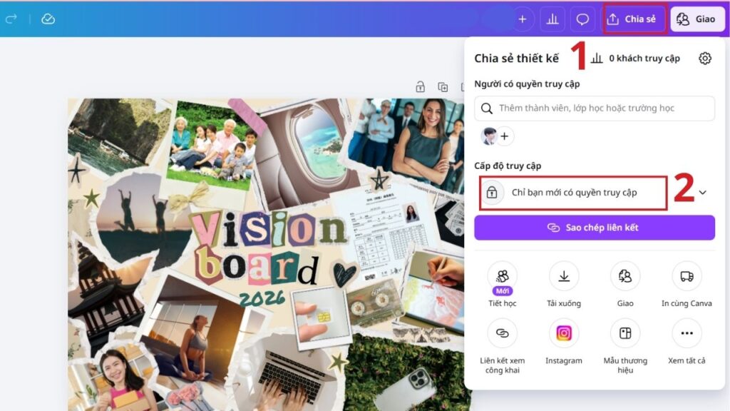 chuyển file thiết kế Canva sang tài khoản khác